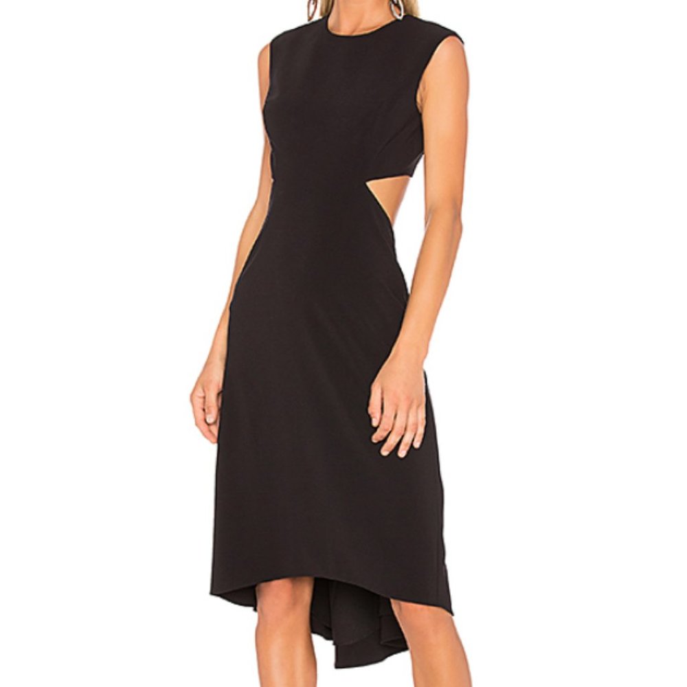 Halston Heritage Cut-Out Midi Dress - Cobalt Blue